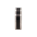 Elysium Black Diamond Zeus Platinum Band With Black Diamond Inlay And Diamond Insets