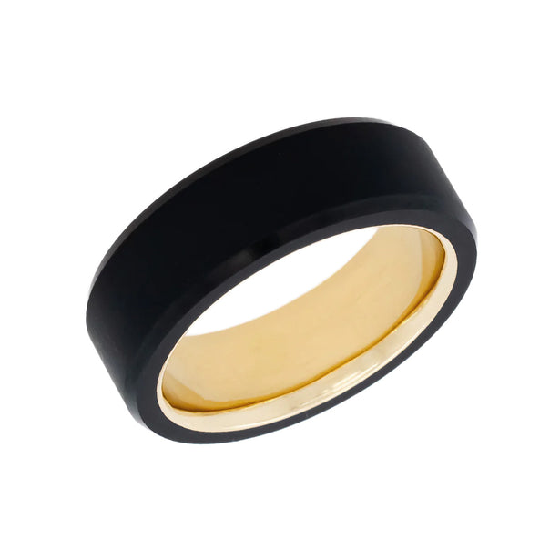 Elysium Black Diamond Ares Solid Black Diamond 14K Yellow Gold Sleeve