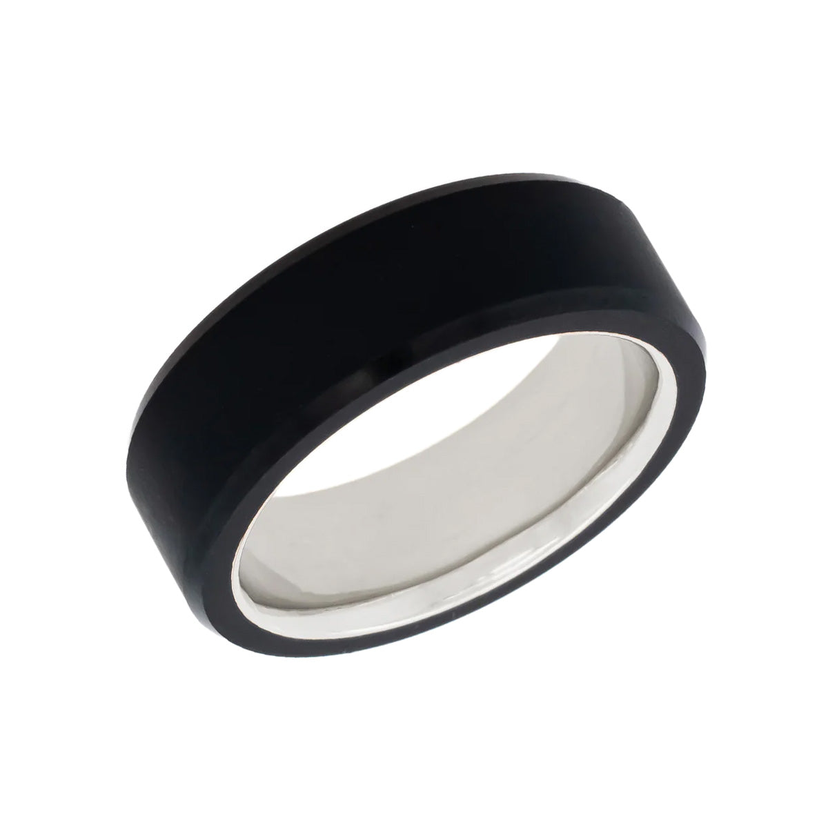 Elysium Black Diamond Ares Solid Black Diamond 14K White Gold Sleeve
