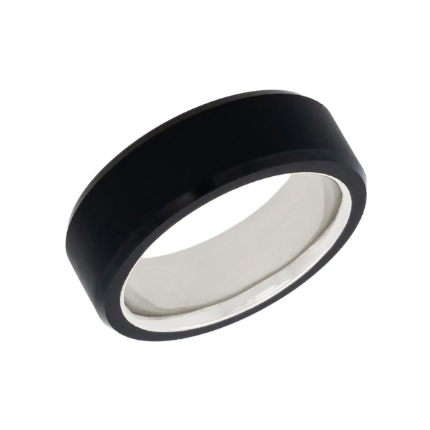 Elysium Black Diamond Ares Solid Black Diamond 14K White Gold Sleeve