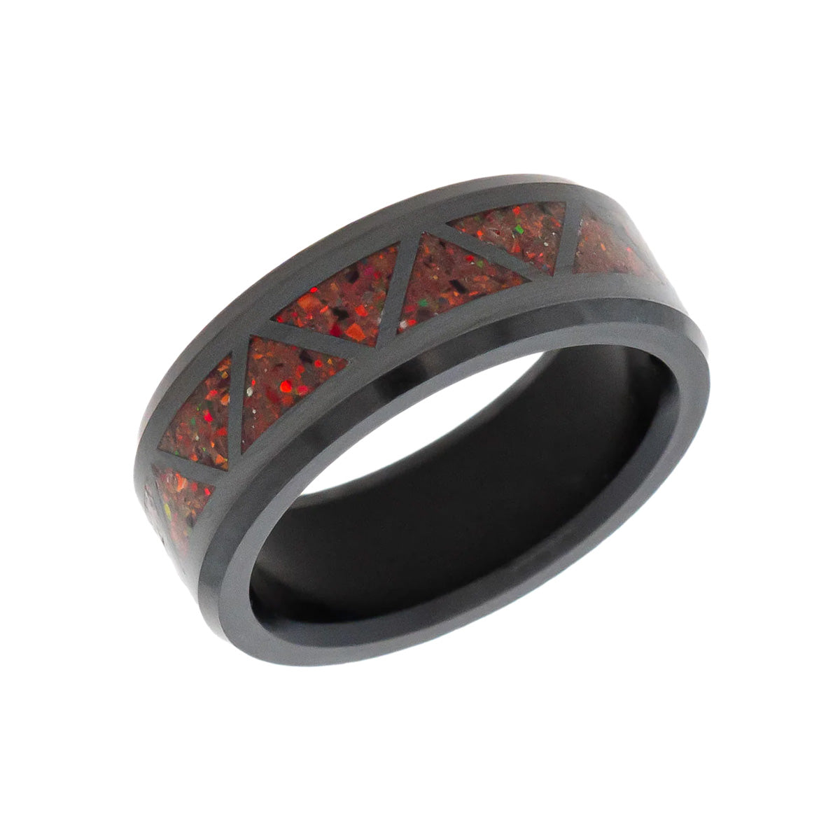 Elysium Black Diamond Ares Magma Opal Triangle Pattern Inlay