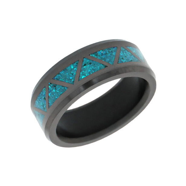 Elysium Black Diamond Ares Blue Opal Triangle Pattern Inlay