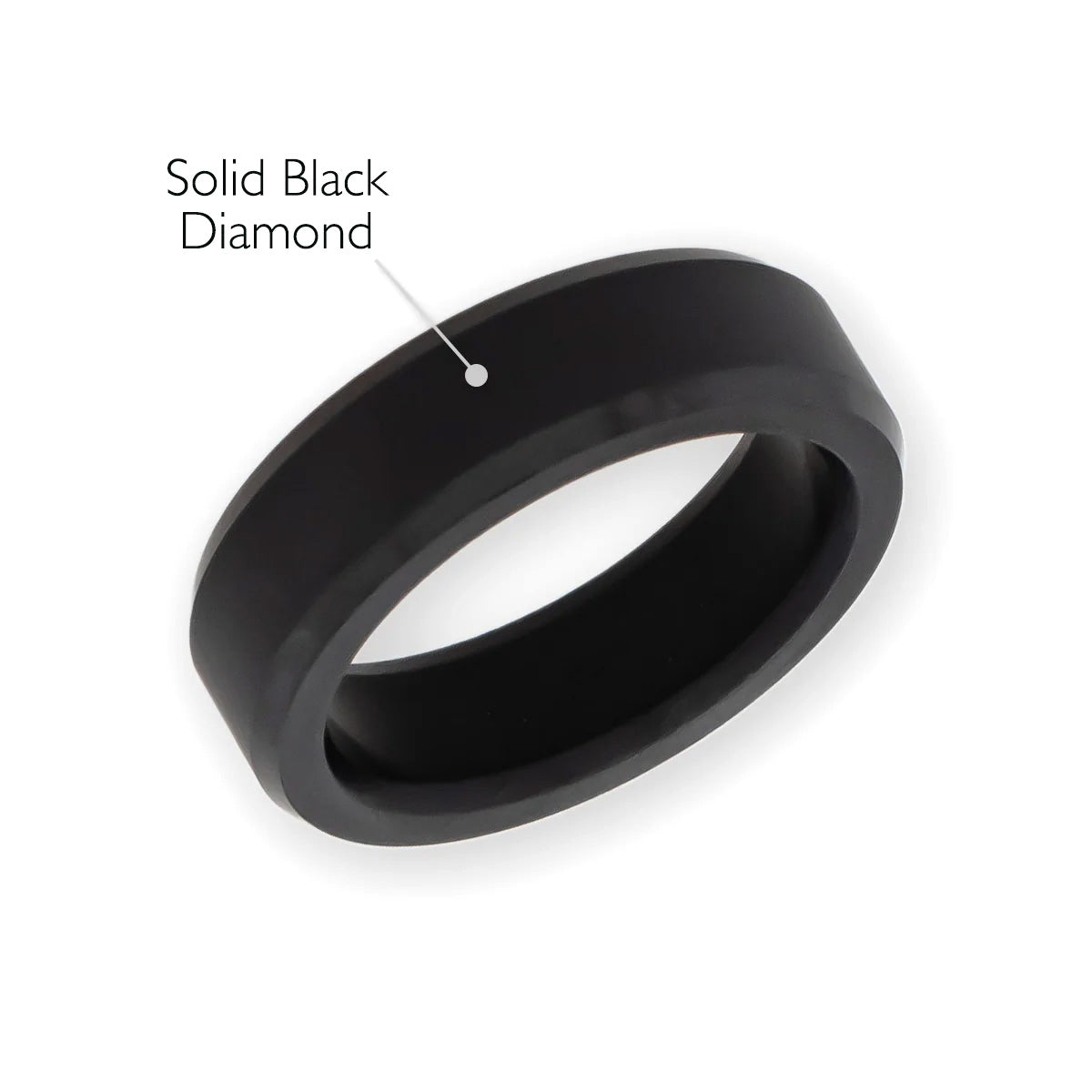 Elysium Black Diamond Ares Solid Black Diamond Ring