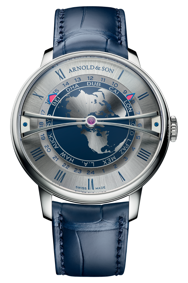 Arnold & Son World Time Globetrotter 42 Stainless Steel 1WTBS.K01A.C0263S