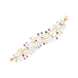 Marco Bicego Paradise Three Strand Gemstone Bracelet with Topaz Accents