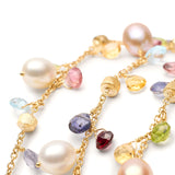 Marco Bicego Paradise Three Strand Gemstone Bracelet With Freshwater Pearls