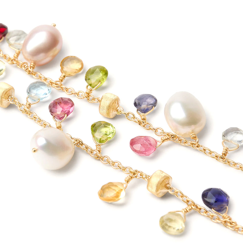 Marco Bicego Paradise Two Strand Gemstone Bracelet With Freshwater Pearls