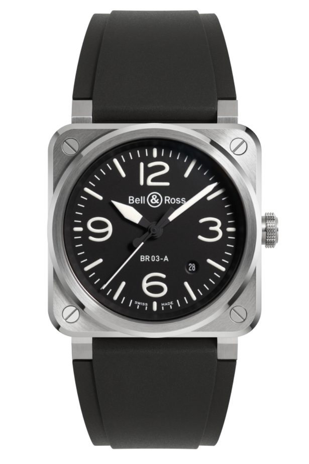 Bell & Ross BR-03 Steel BR03A-BL-ST/SRB