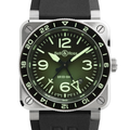 Bell & Ross BR03-93 GMT Green Lum BR0393-GN-ST/SRB