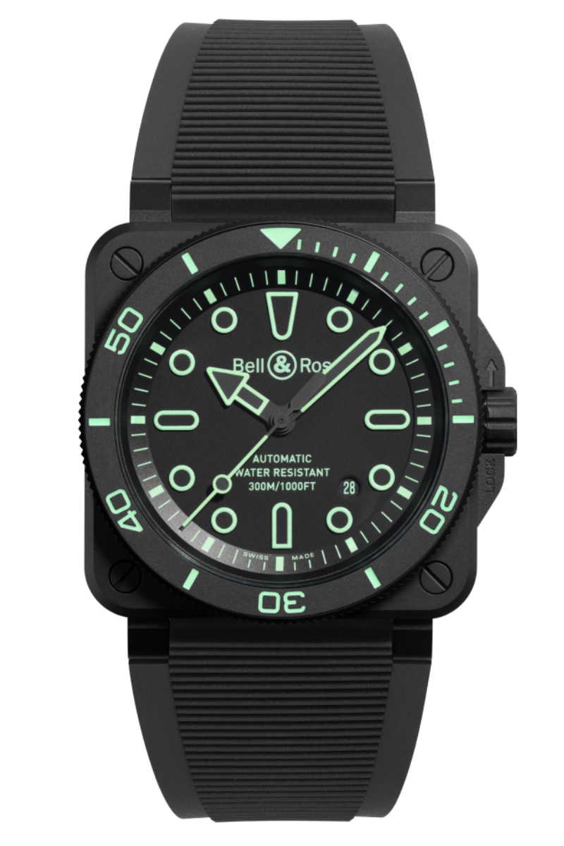 Bell & Ross BR03 Diver 42mm Ceramic Limited Edition BR03A-D-OL-CE/SRB