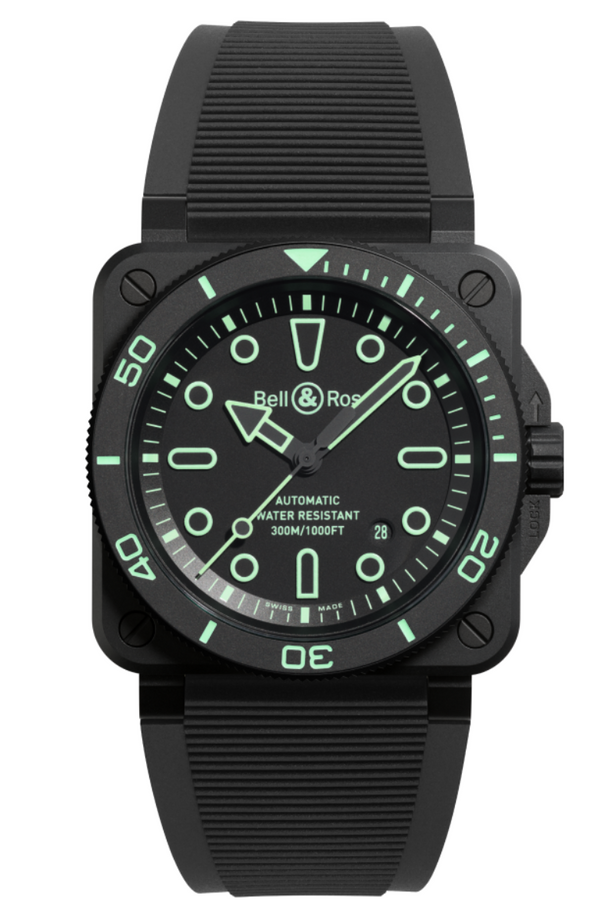 Bell & Ross BR03 Diver 42mm Ceramic Limited Edition BR03A-D-OL-CE/SRB