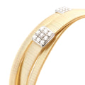 Marco Bicego Masai Three Strand Mixed Coil Bracelet With Diamond Stations