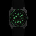 Bell & Ross BR03-93 GMT Green Lum BR0393-GN-ST/SRB