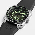 Bell & Ross BR03-93 GMT Green Lum BR0393-GN-ST/SRB
