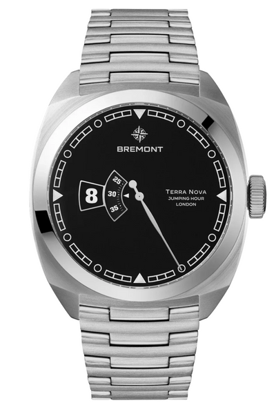 Bremont Terra Nova 40.5mm Jumping Hour TN40-JH-SS-BK-B – Topper