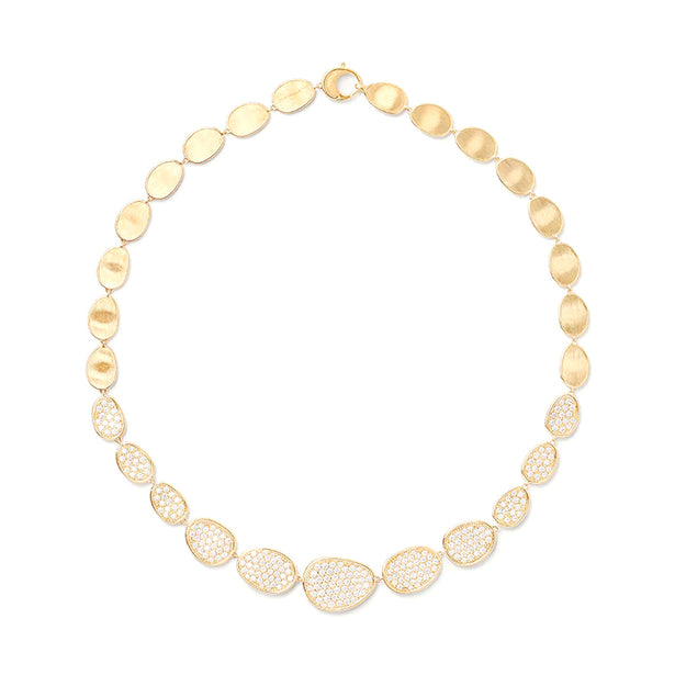 Marco Bicego Lunaria Diamond Pavé Graduated Collar Necklace