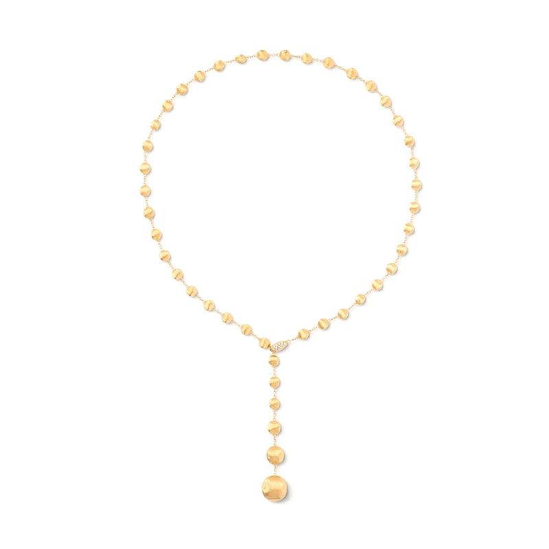 Marco Bicego Africa Lariat Necklace With Diamond Pavé Clasp