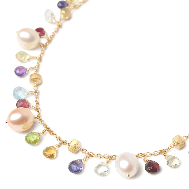 Marco Bicego Paradise Single Strand Gemstone Necklace With Freshwater Pearls