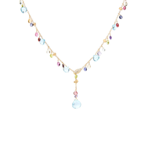 Marco Bicego Paradise Gemstone Lariat Necklace with Diamonds