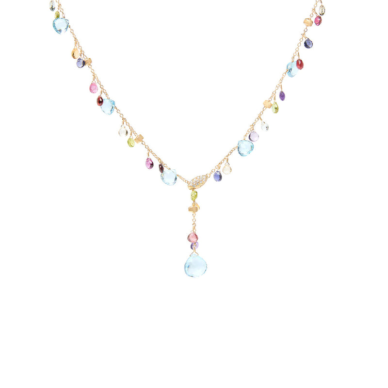 Marco Bicego Paradise Gemstone Lariat Necklace with Diamonds