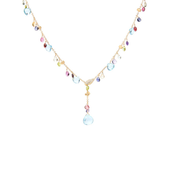 Marco Bicego Paradise Gemstone Lariat Necklace with Diamonds