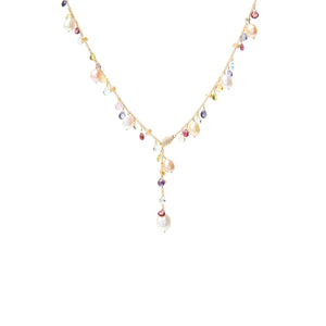 Marco Bicego Paradise Gemstone Lariat Necklace With Freshwater Pearls