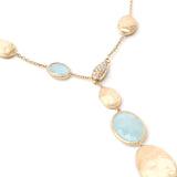 Marco Bicego Siviglia Aquamarine & Gold Lariat Necklace