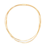 Marco Bicego Marrakech Three-Strand Coil Necklace With Diamond Bar