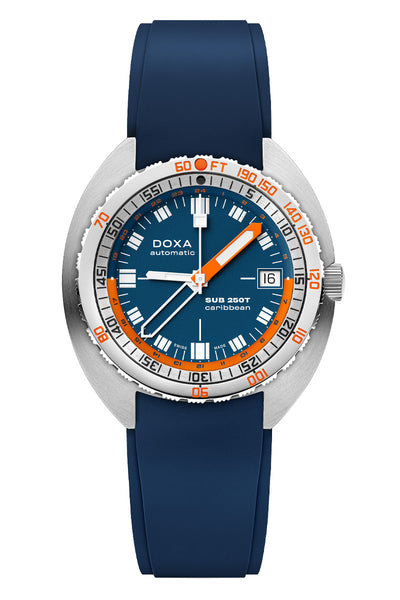 apolina サマカプ25 Doxa Sub 250T GMT Caribbean 855.10.201.32 – Topper Fine Jewelers