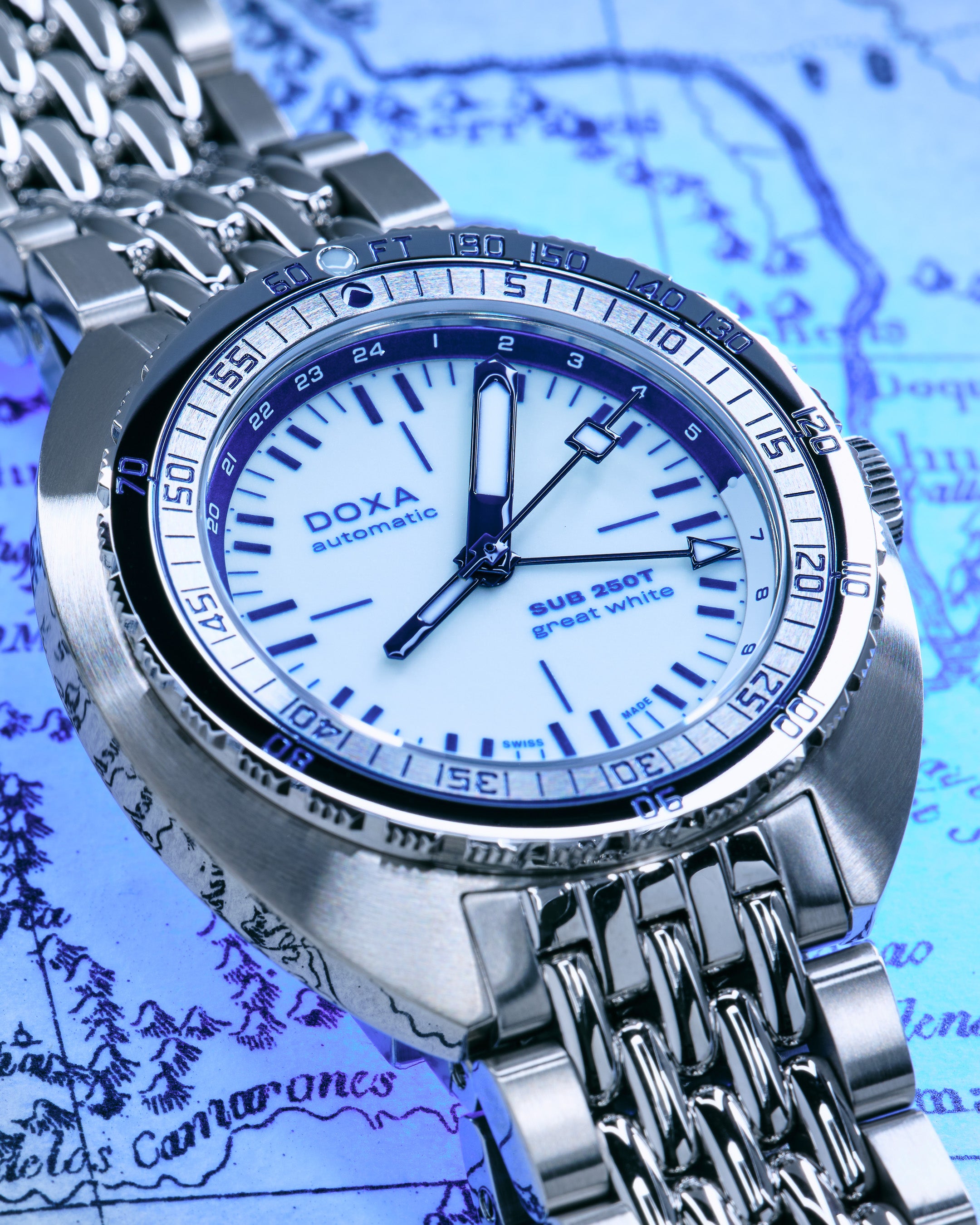 Doxa SUB 250T GMT 'Great White' Topper Edition 855.10.011.10-SE9