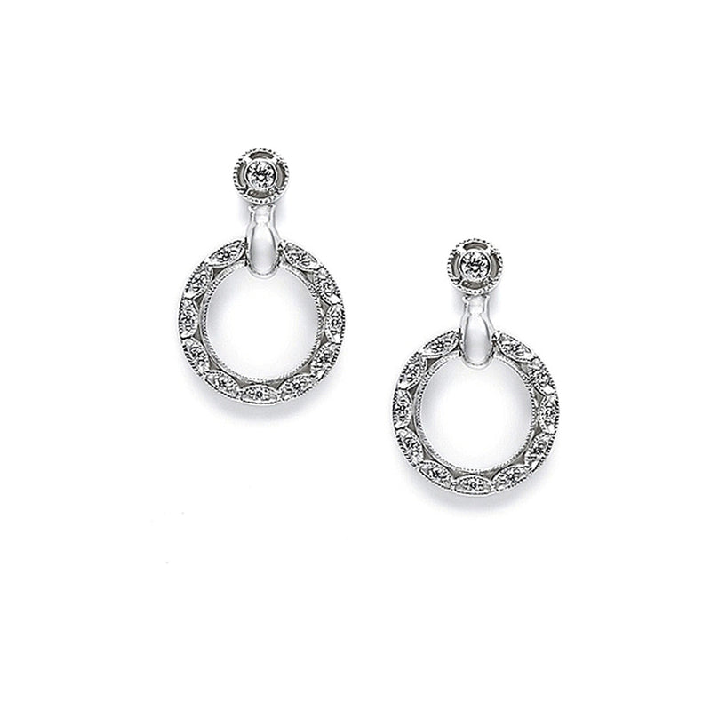 Tacori Diamond Circle Drop Earrings