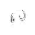 Tacori Crescent Eclipse Silver Small Tapered Hoop Earrings