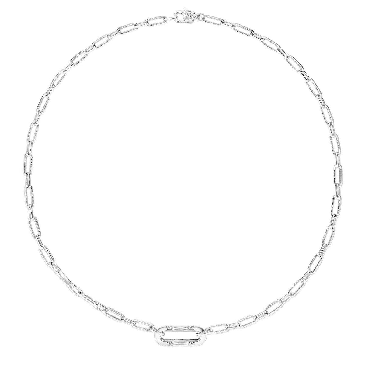 Tacori Crescent Eclipse Silver Link Pendant Necklace