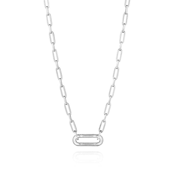 Tacori Crescent Eclipse Silver Link Pendant Necklace