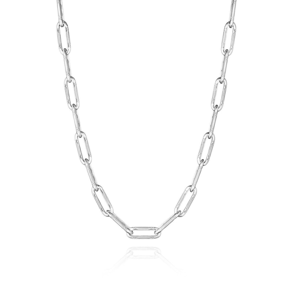 Tacori Crescent Eclipse High Polish Silver Large Link Necklace