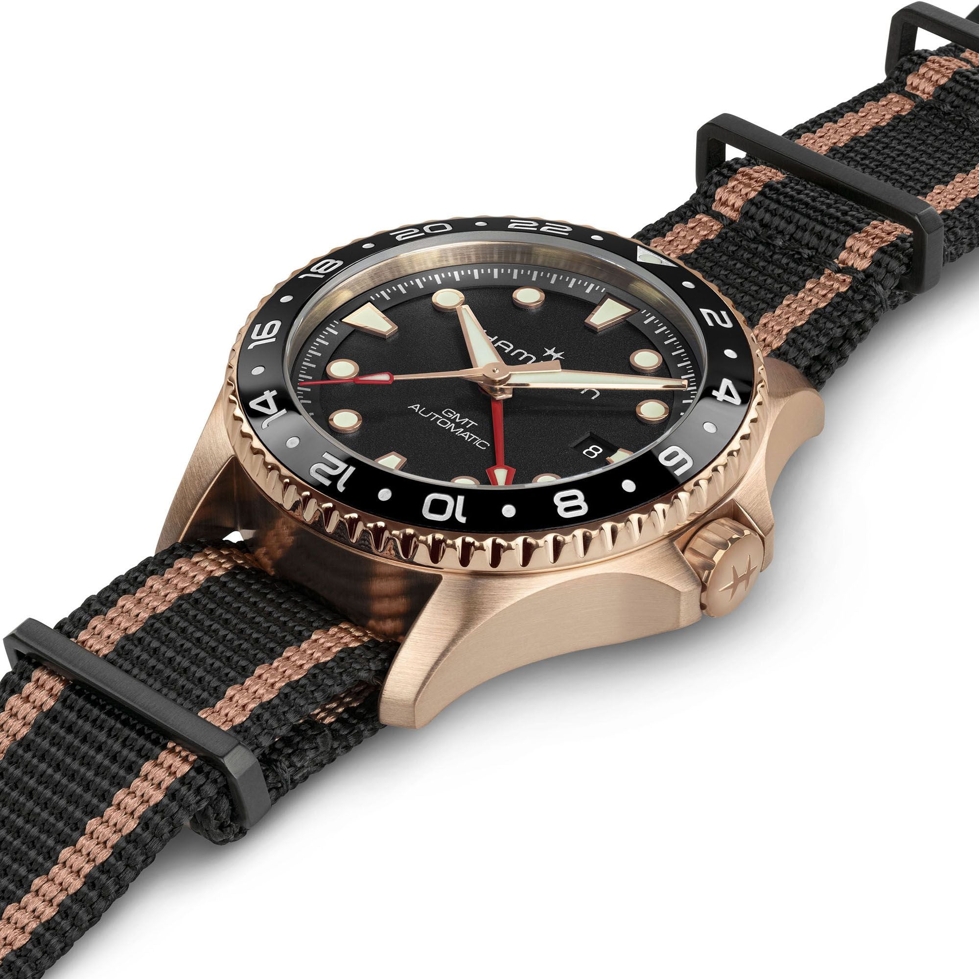 Hamilton Khaki Navy Scuba Auto GMT Bronze 43mm H82565930