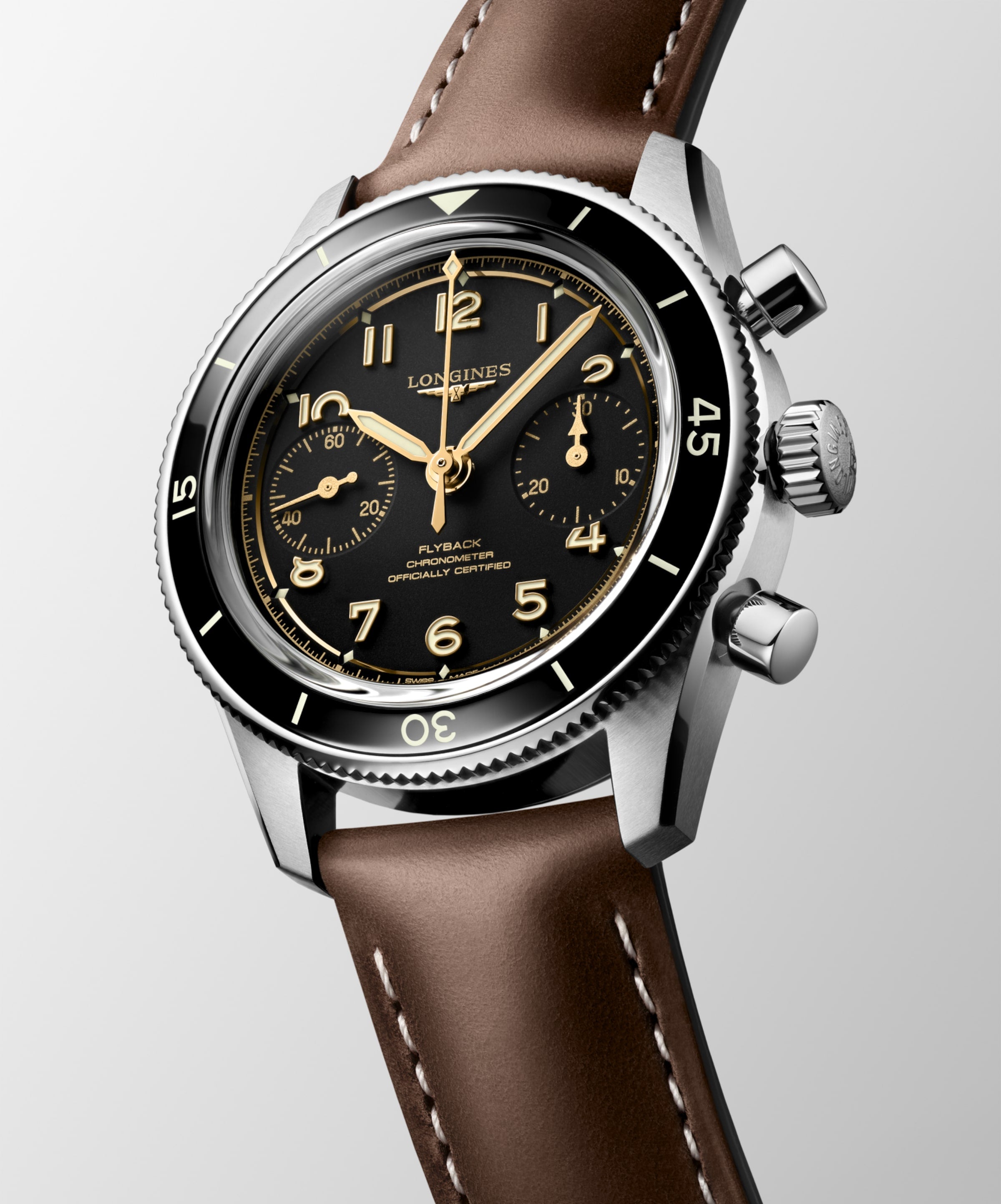 Longines Spirit Pilot 39mm Flyback Chronometer L3.721.4.53.2