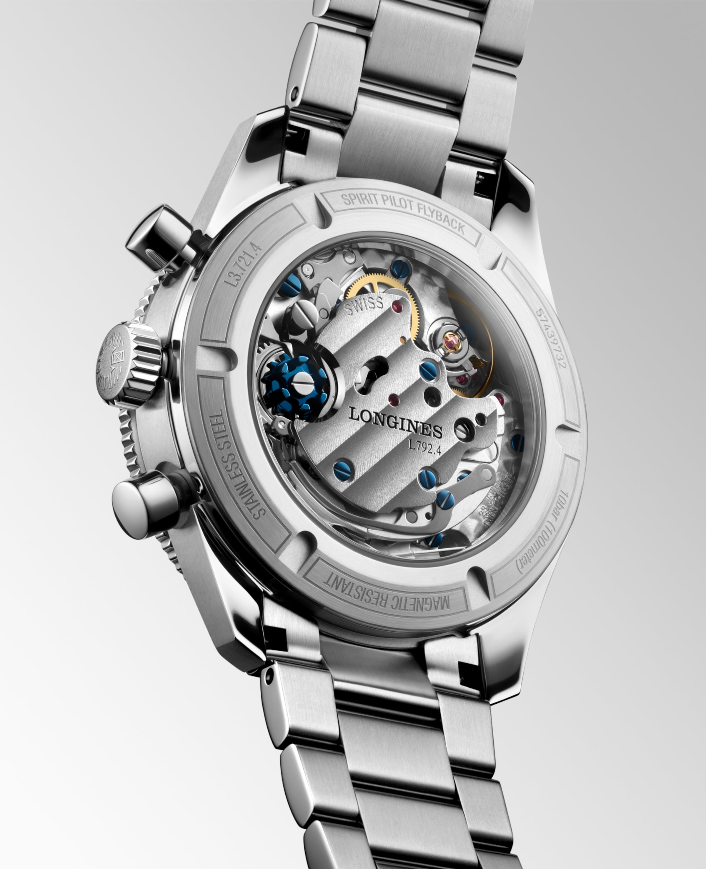 Longines Spirit Pilot 39mm Flyback Chronometer L3.721.4.53.6