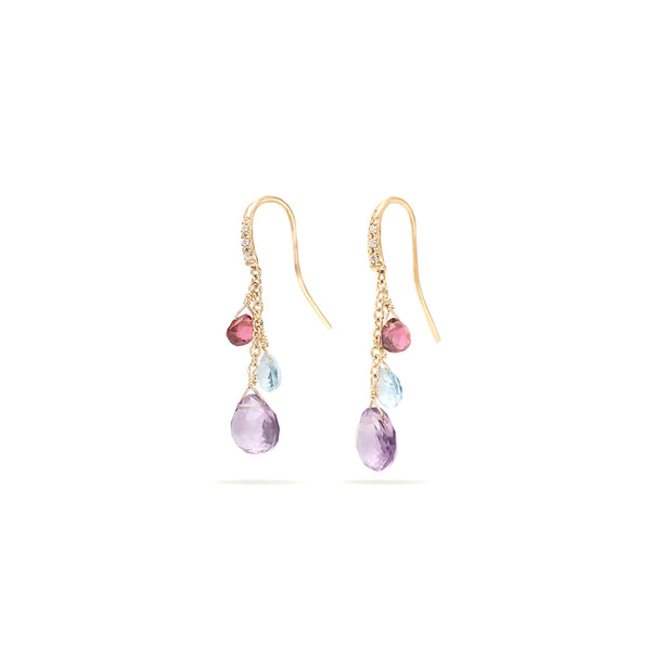 Marco Bicego Paradise Gemstone Earrings With Diamonds And Amethyst Accents