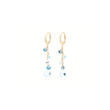 Marco Bicego Paradise Single Strand Topaz Earrings with Diamond Accent