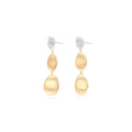 Marco Bicego Lunaria Three-Drop Earrings With Diamonds