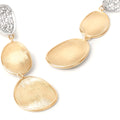 Marco Bicego Lunaria Three-Drop Earrings With Diamonds