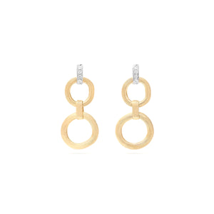 Marco Bicego Jaipur Gold Double Drop Earrings with Diamonds