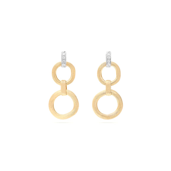 Marco Bicego Jaipur Gold Double Drop Earrings with Diamonds