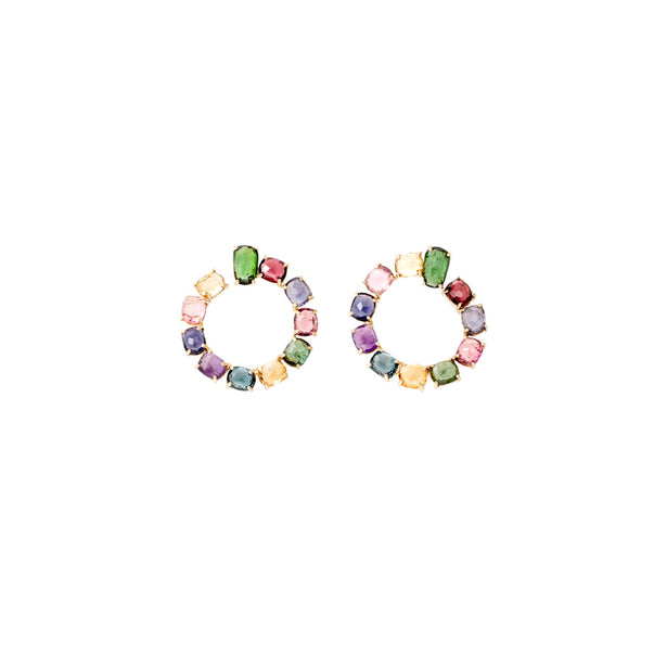 Marco Bicego Murano Statement Gemstone Small Wrap Hoops