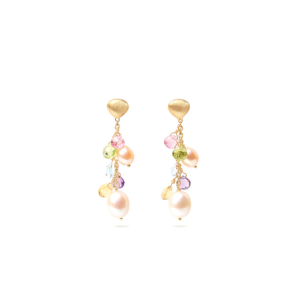 Marco Bicego Paradise Gemstone Earrings with Freshwater Pearls