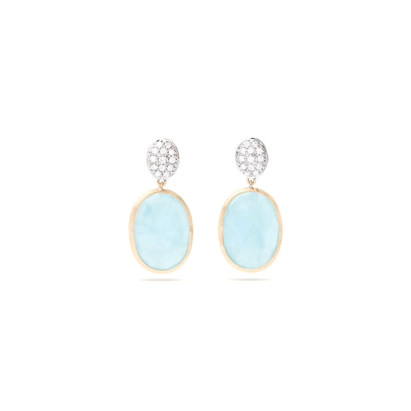 Marco Bicego Siviglia Aquamarine and Diamond Drop Earrings