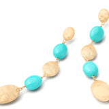 Marco Bicego Siviglia Long Drop Earrings with Turquoise