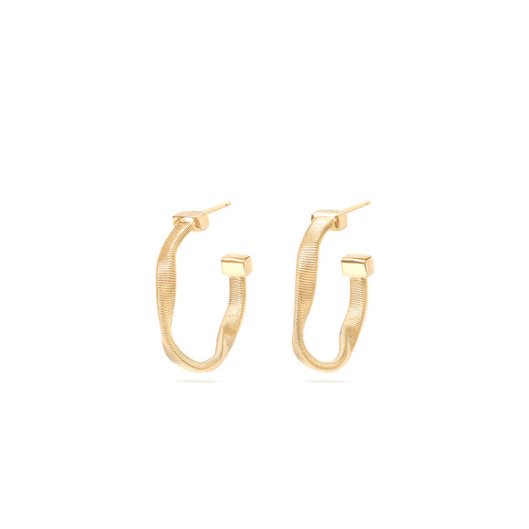 Marco Bicego Marrakech Twisted Huggie Hoop Earrings