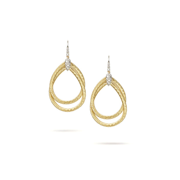 Marco Bicego Cairo Woven Drop Earrings With Diamonds